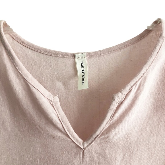 My Luna Italian Pale Pink Linen Sleeveless Dress XL - Picture 3 of 6